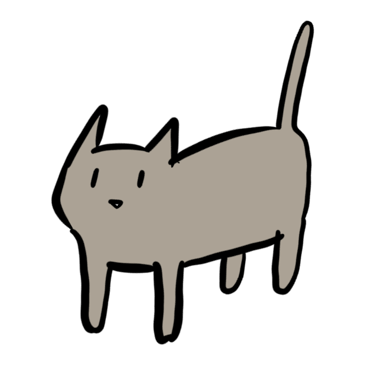 Kuan's illustrated cat avatar